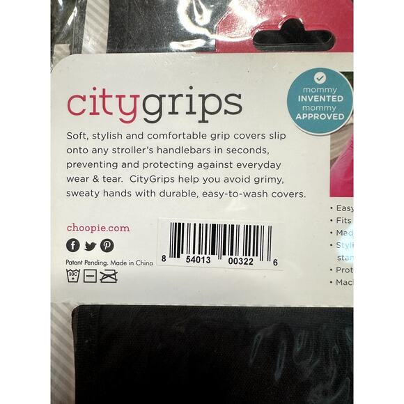 Bulk Bundle of 3 City Grips Choopie Stroller Handlebar Grip Covers Black - Picture 4 of 6